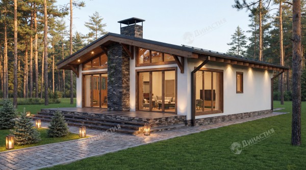 Дом из камня D-796