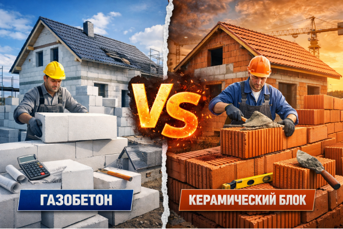 Газобетон или керамический блок: что лучше выбрать для строительства дома в 2026 году