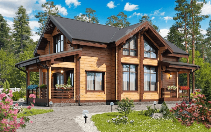 Дом из клееного бруса D-367