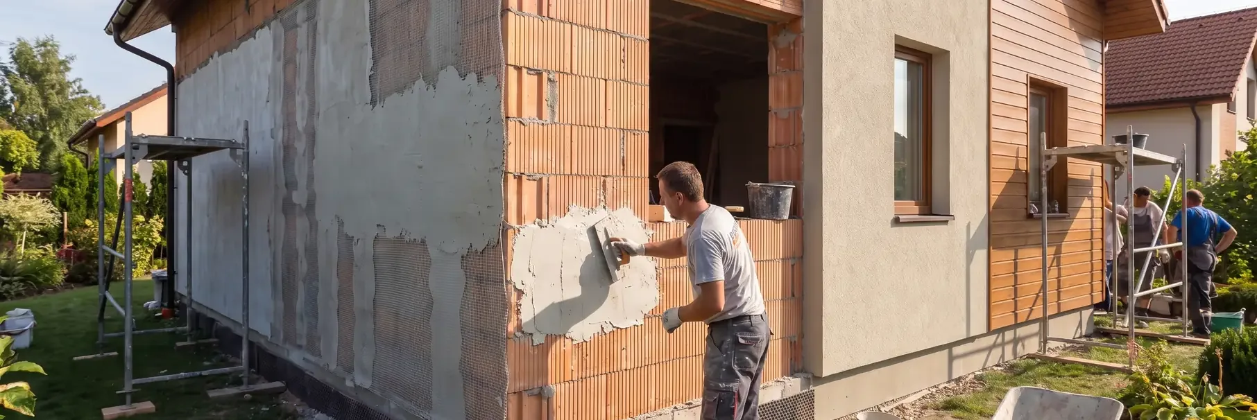 Штукатурка фасада дома